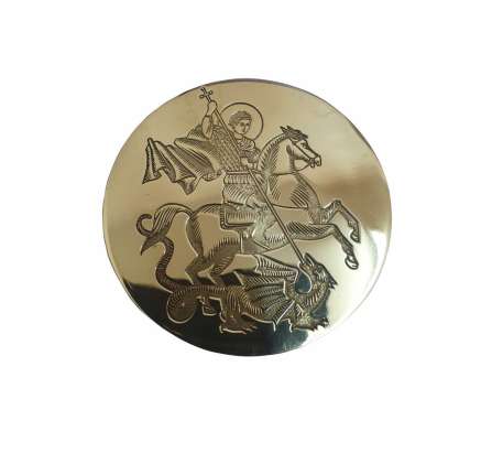 Фото Латунный шильдик с барельефом