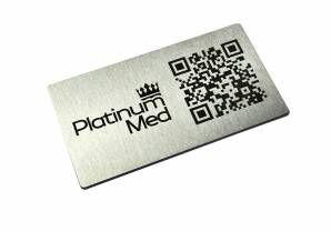 Фото Металлическая визитка 90х50