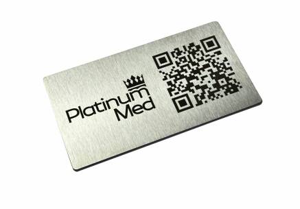 Фото Металлическая визитка 90х50